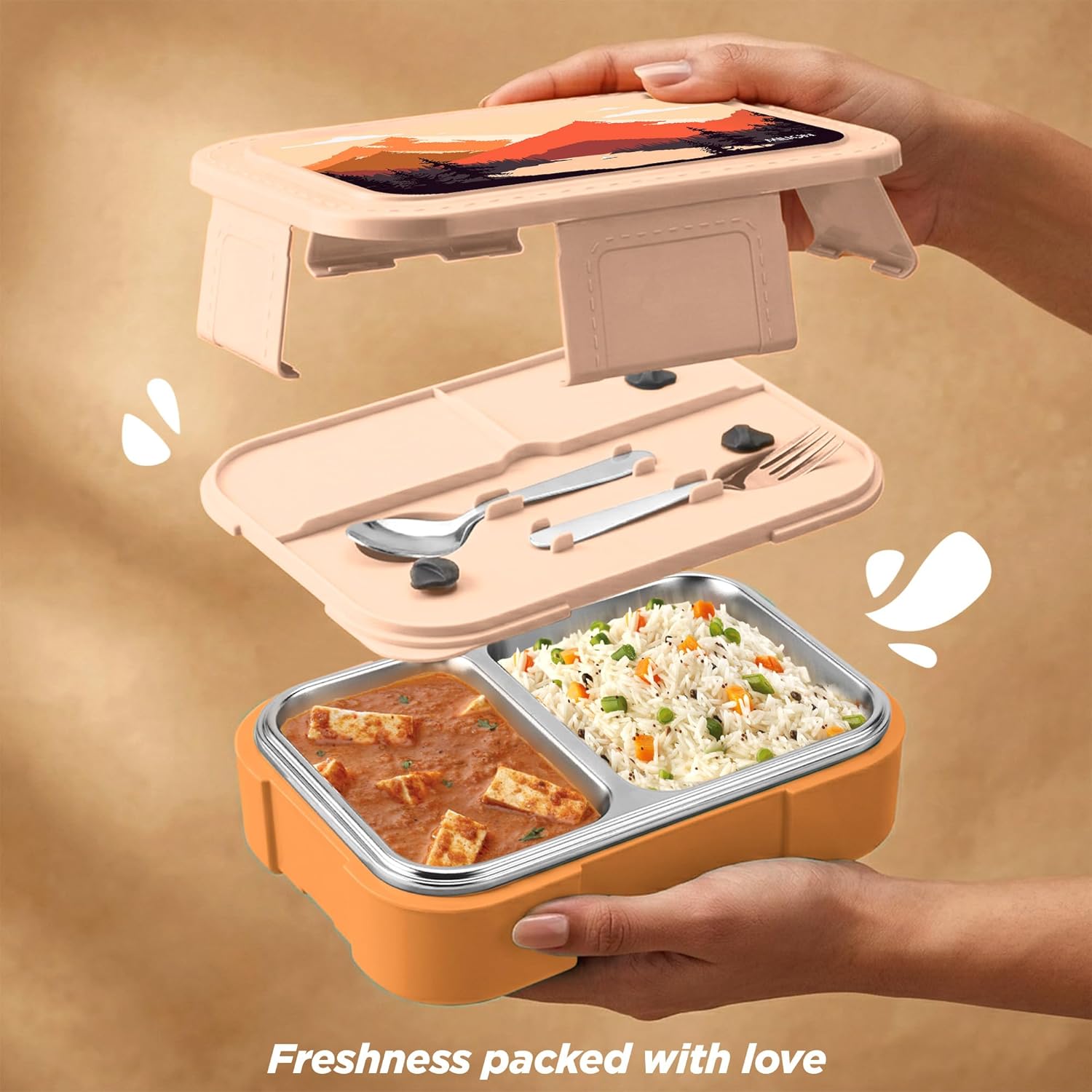Bravo 2 Steel Thermoware Lunchbox (Milton)