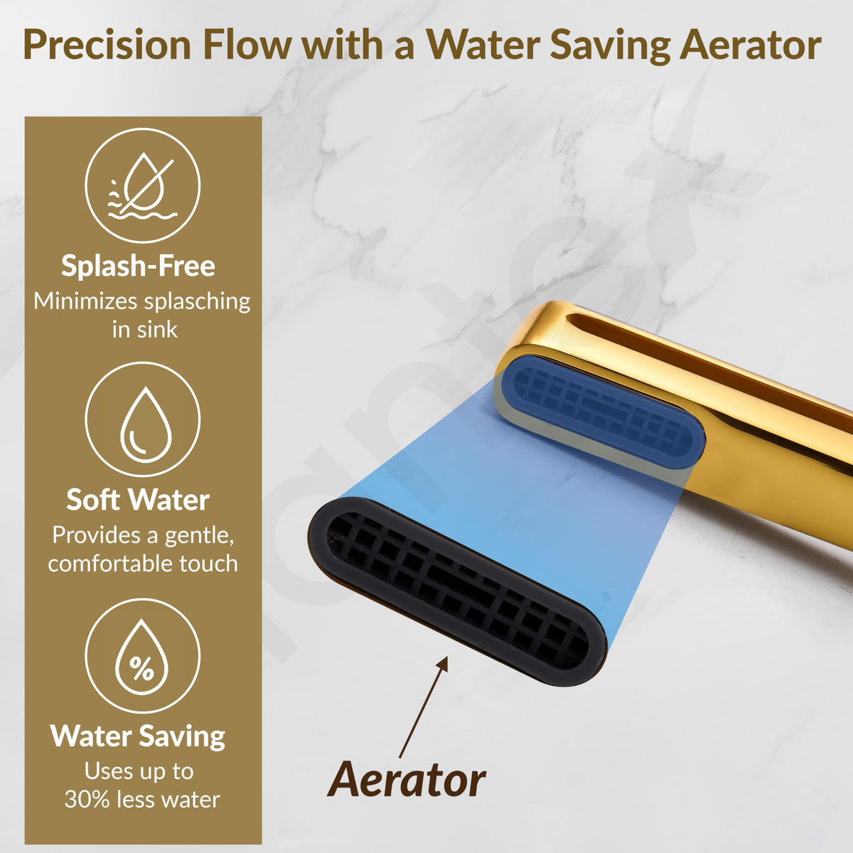 Plantex Wash Basin Mixer Tap/Brass Hot and Cold Tap for Basin/Pillar Spout for Wash Basin/Deck Mount - (Gold, 7881)-5