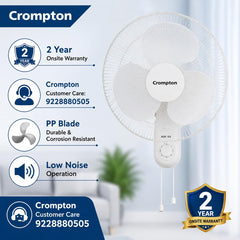Crompton High Flow Neo Wall Mount White Fan 1 Pc-2