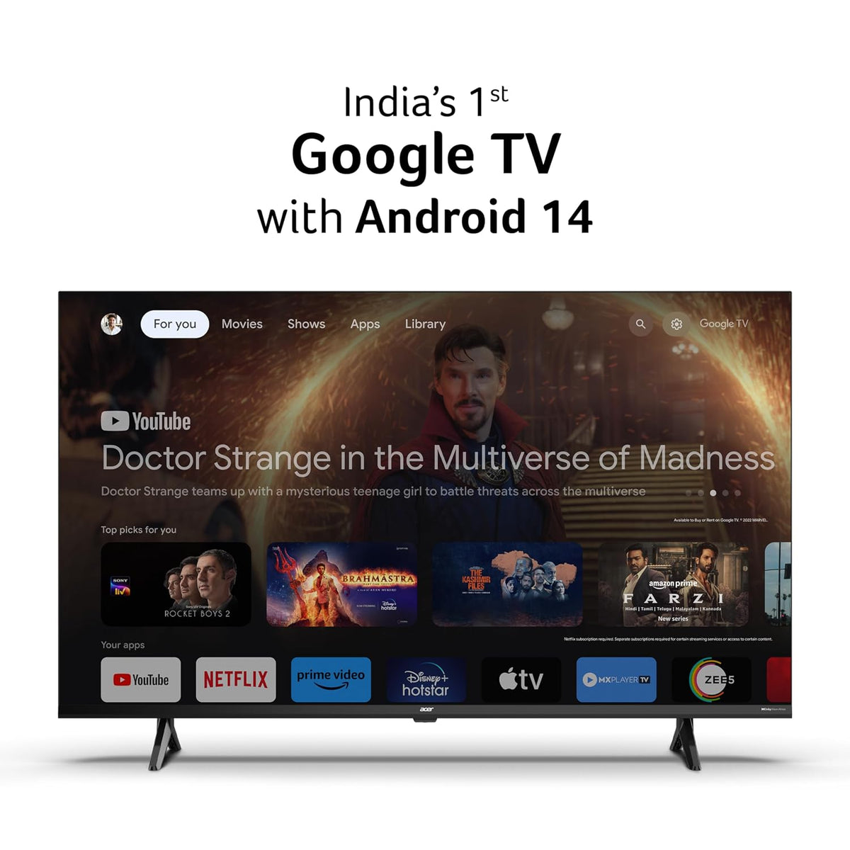 Acer 108 cm (43 inches) Ultra I Series 4K Ultra HD Smart LED Google TV AR43UDGGU2875BD-3