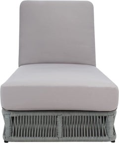Vera Outdoor Swimming Poolside Lounger (Grey) Braided & Rope
