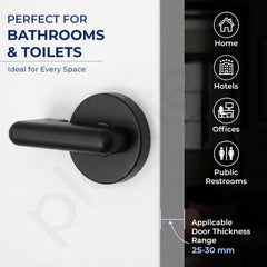 Plantex Bathroom Indicator Lock/Stainless Steel Indicator Deadbolt for Home/Toilet Partition Door Lock/Round Indicator Bolt Bathroom - Pack of 1 (Black)-5