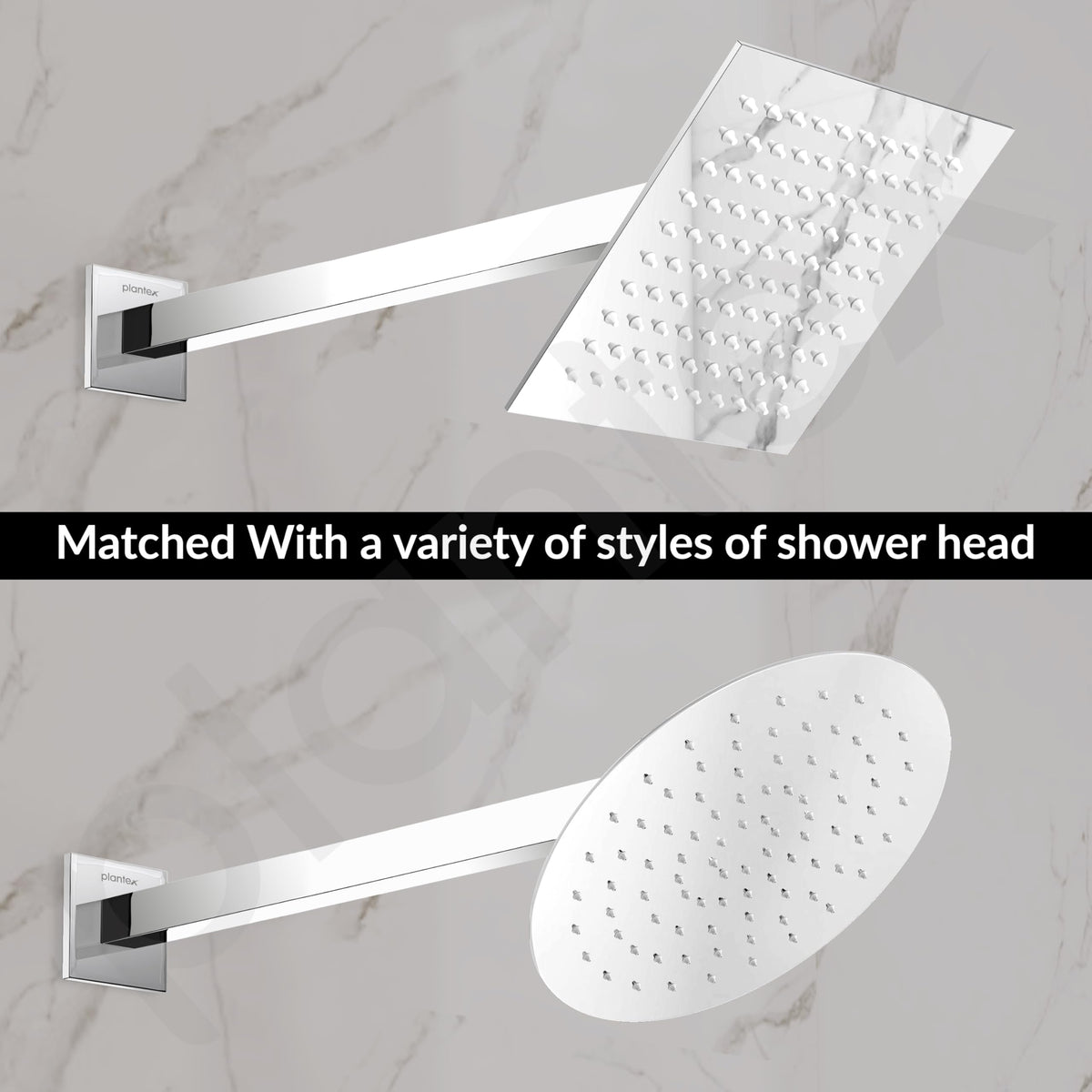 Plantex 18-Inch Shower Arm for Overhead Shower/Stainless Steel Shower Pipe/Wall Mount Bathroom Fitting with ‚1⁄2-Inch Thread - Pack of 1 (Chrome)-4