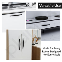 Plantex Cabinet Handle/224mm Handle for Wardrobe/Kitchen Handle/Pull-Push Handle for Home/Office - Pack of 1 (Black) (Model APS-PH-102)-6