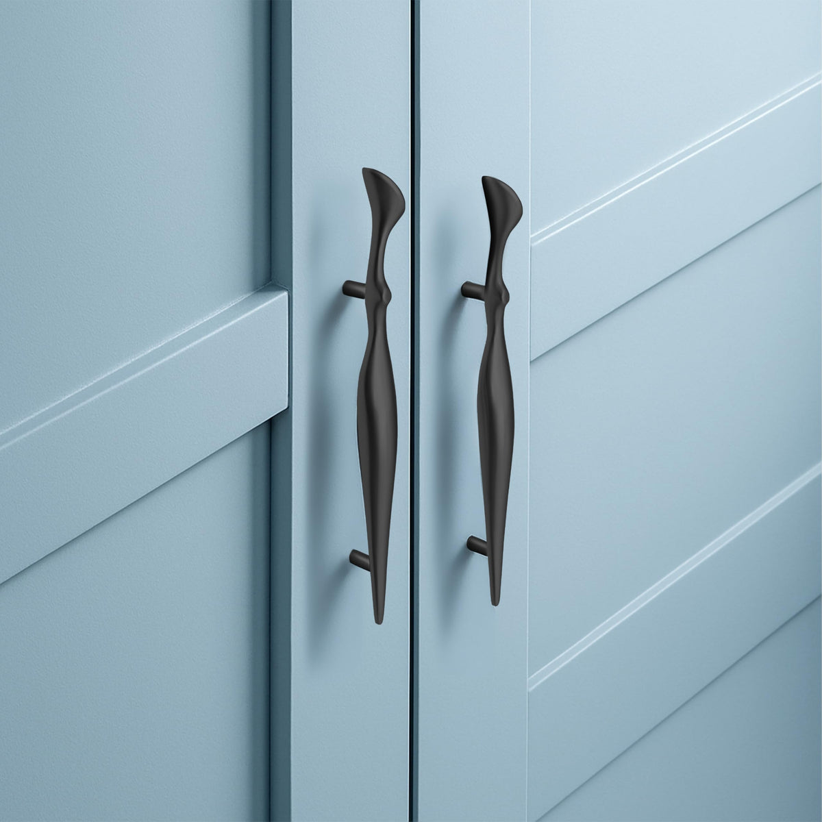 Plantex Cabinet Handle/Kitchen Cabinet Door Handle/Wardrobe/96 mm Cupboard Handle/Door Pull-Push Handle for Home/Office - Pack of 2 (Black) (Model APS-DTC-9136)