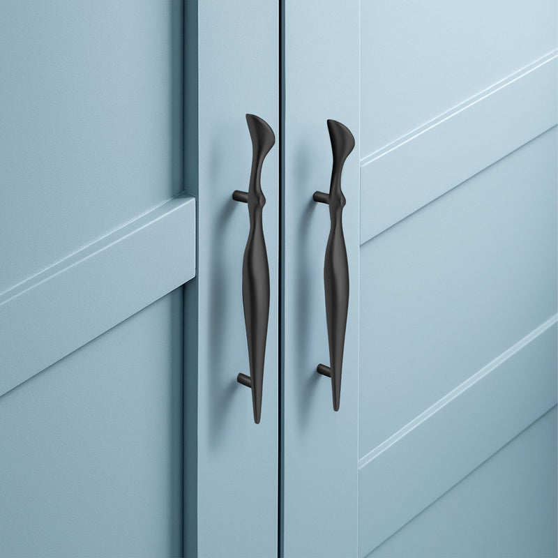 Plantex Cabinet Handle/Kitchen Cabinet Door Handle/Wardrobe/96 mm Cupboard Handle/Door Pull-Push Handle for Home/Office - Pack of 2 (Black) (Model APS-DTC-9136)-1