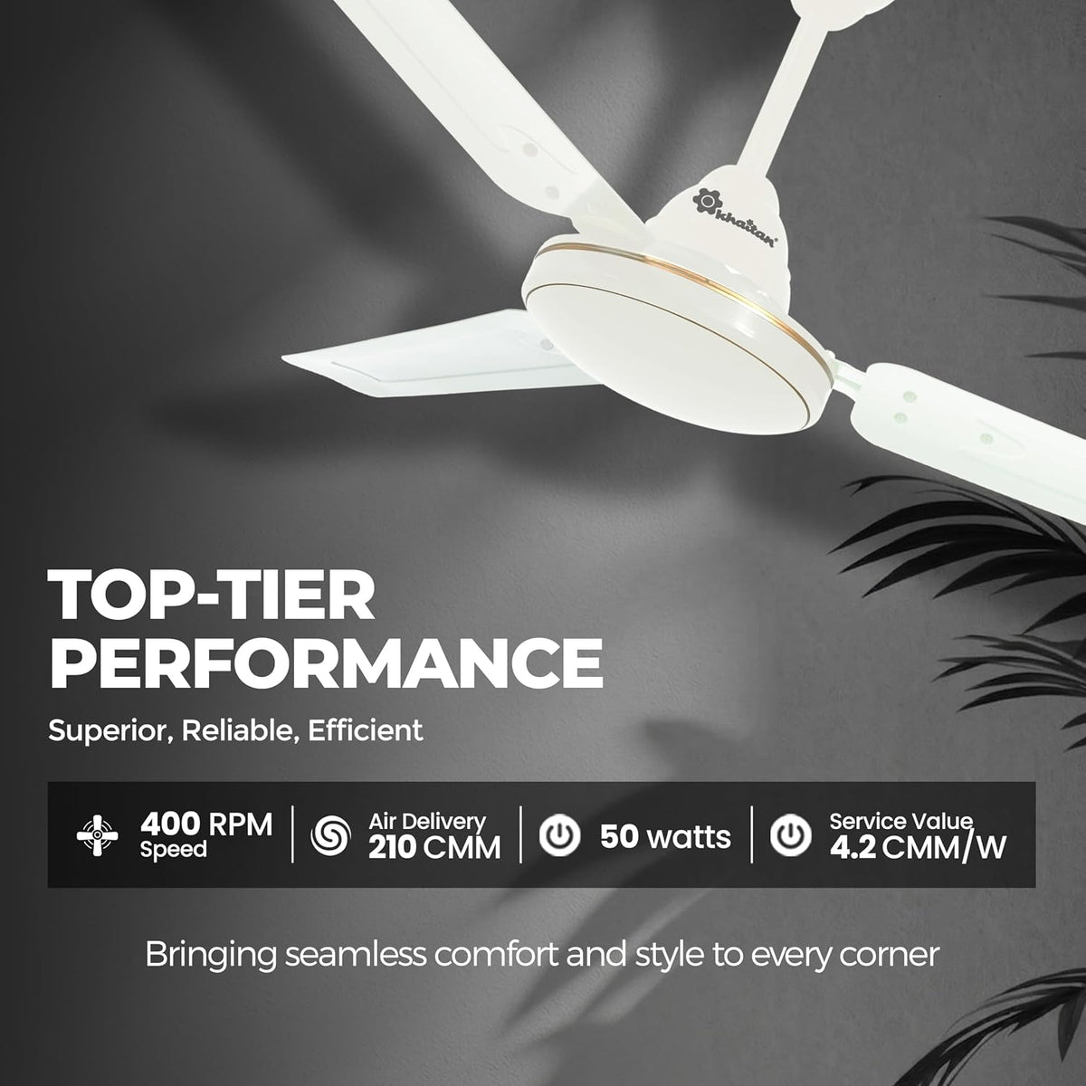 Khaitan Freedom - 1200mm Hi-Speed Ceiling Fan-2