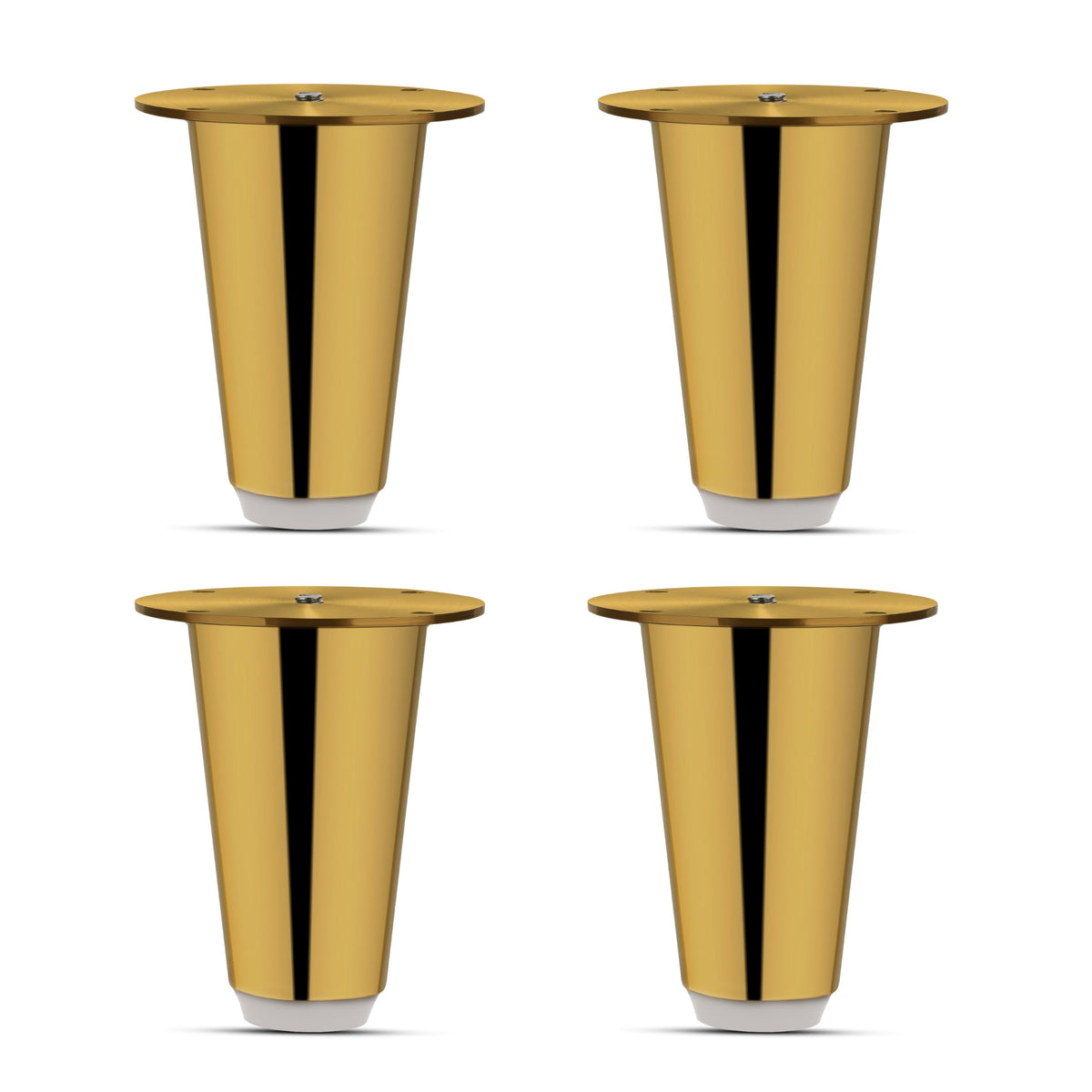 Plantex Heavy Duty Stainless Steel 3 inch Sofa Leg/Bed Furniture Leg Pair for Home/Furniture Sofa Legs for Table/Support Legs/Furniture Leg (Gold) Set of 4 Pcs