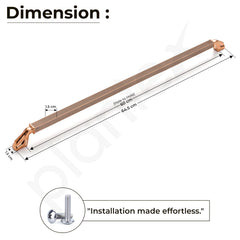 Plantex Aluminium Cabinet Handle/600mm Wardrobe Handle for Home/Cupboard Door Pull-Push Handles for Office - Pack of 1 (Rose Gold)-2