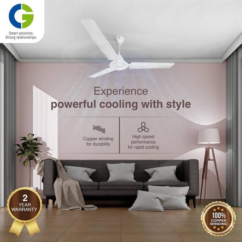 CG Sahajair 1200 mm High Speed Ceiling Fan (Opal White)-4