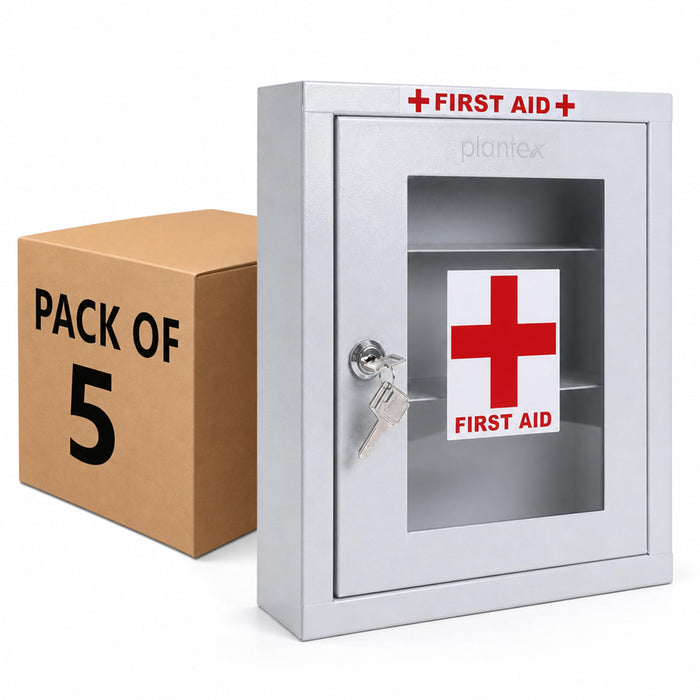 Plantex Metal First Aid Box/Emergency Medical Kit Box for Medicine Sto ...