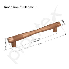 Plantex 14 inch Main Door Handle/Handles for Main Door/Wooden & Glass Door Handle/Pull & Push Handles for All the Doors of House, Office, Hotels (PVD Rose Gold, Pack of 1) - 3 Years Warranty-3