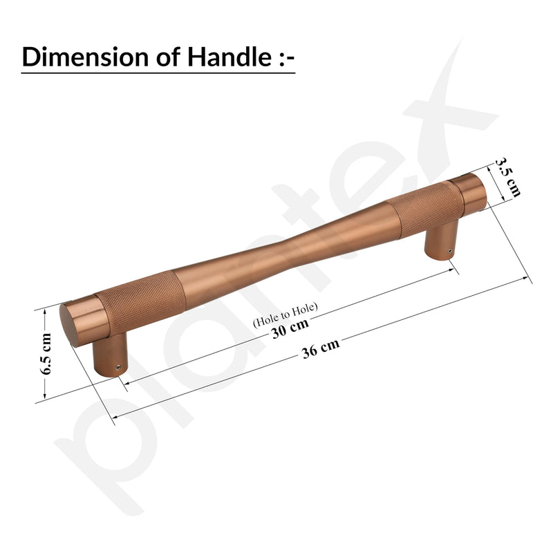 Plantex 14 inch Main Door Handle/Handles for Main Door/Wooden & Glass Door Handle/Pull & Push Handles for All the Doors of House, Office, Hotels (PVD Rose Gold, Pack of 1) - 3 Years Warranty-3
