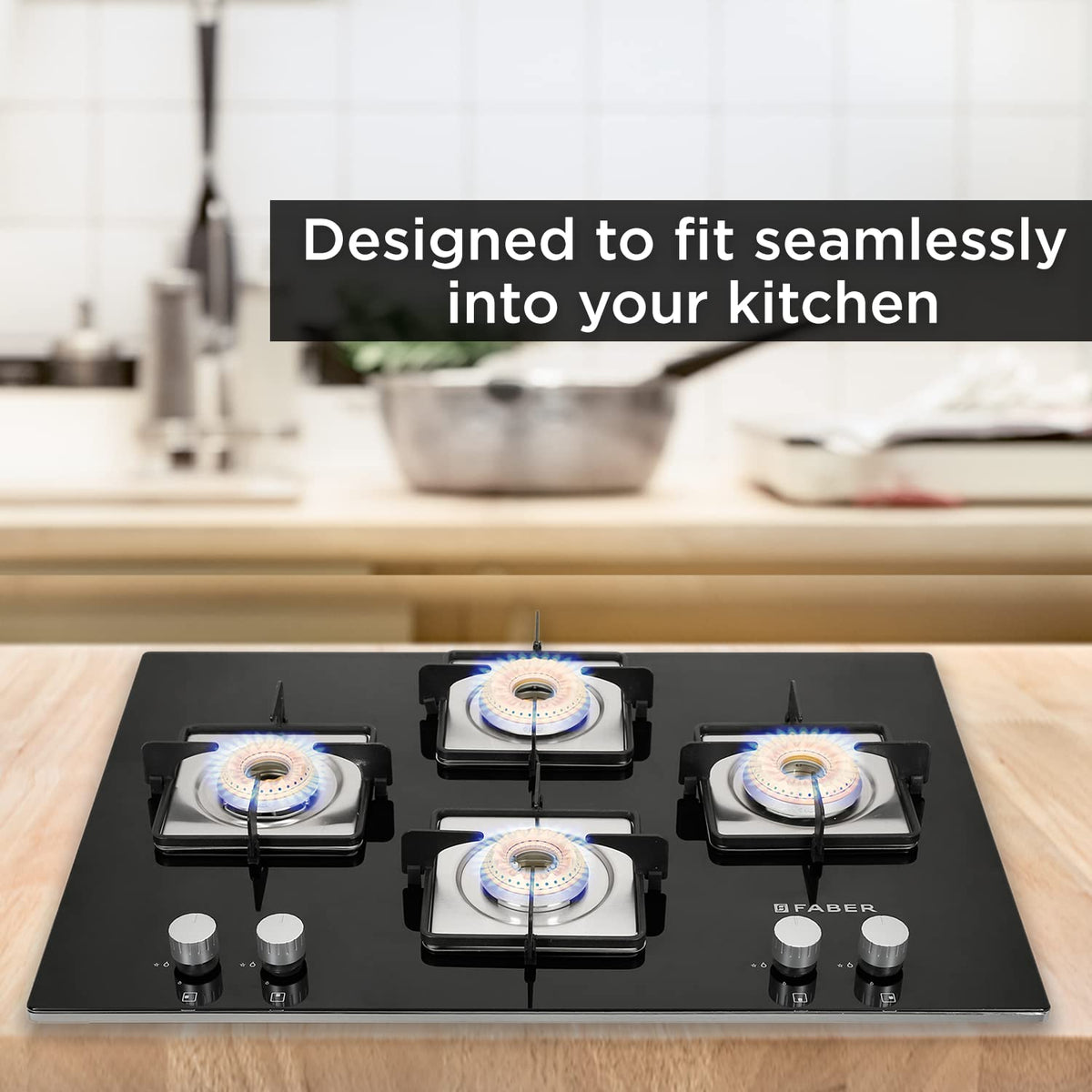 Faber Hob/Hobtop 3 Brass Burner, Electric Auto Ignition, Glass Top(HOB Orion 753 HD BB EBK) Black