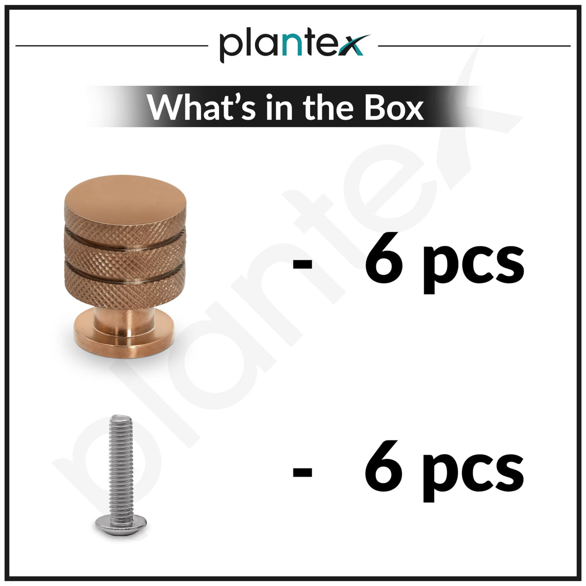 Plantex Knobs for Drawer/Cabinet Knobs/Drawer knobs Handle/Pull-Push Knobs for Home/Office Drawers - Pack of 6 (Rose Gold)-5