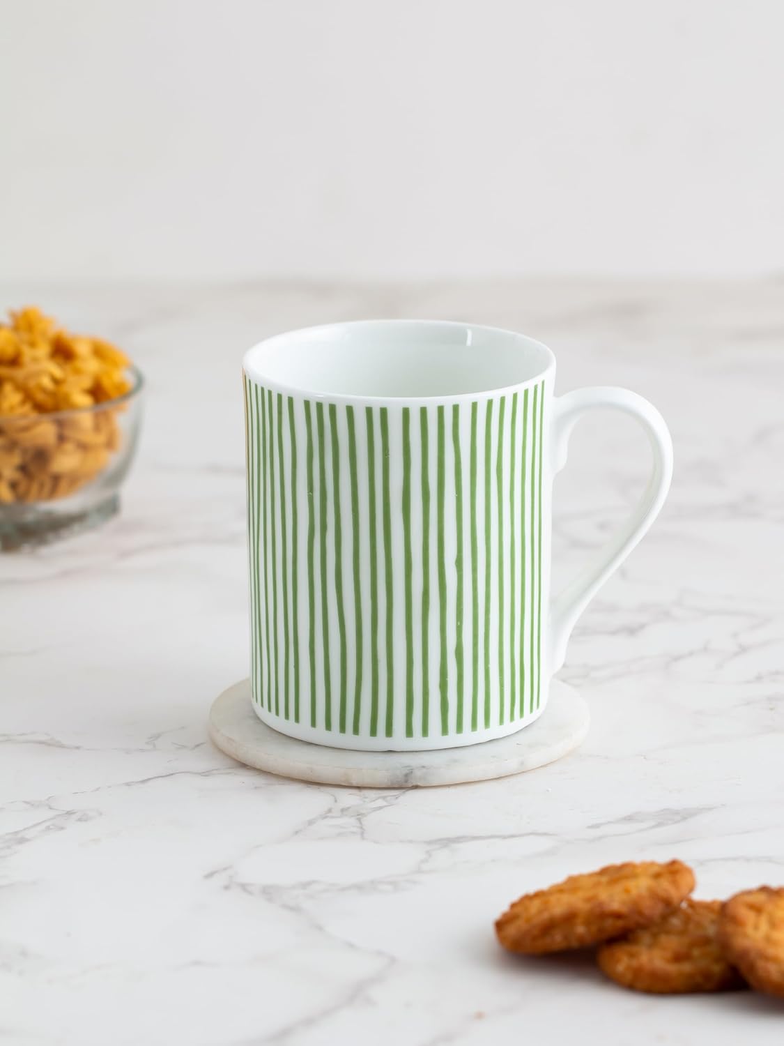Clay Craft Fine Ceramic Swing Milk Mug 1 Pc- 350ml (304) Perfect for Afternoon Tea, Gifts, and Home Decor, Elegant Ceramic Mugs, Modern Milk Mugs, Coffee Mugs,