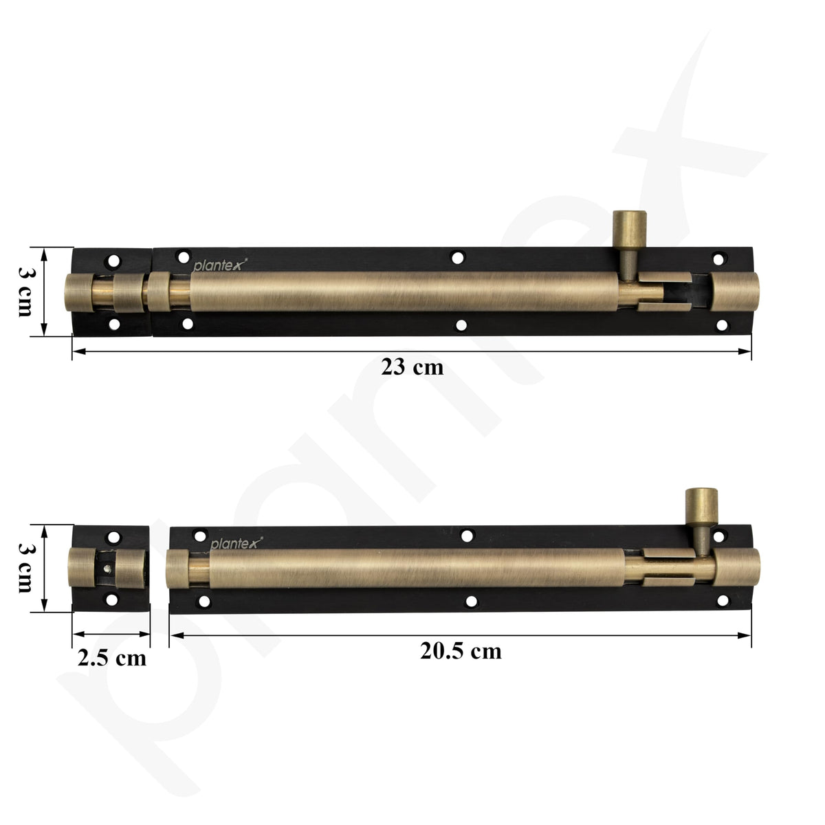 Plantex Stainless Steel 8-inch Tower Bolt/Tower Bolt for Home,Offices Doors and Windows/Tower Bolt for Main Door/Wardrobe Door Latch/Kundi/Chitakini/Door Latch - Pack of 1 (703, Brass Antique)-3