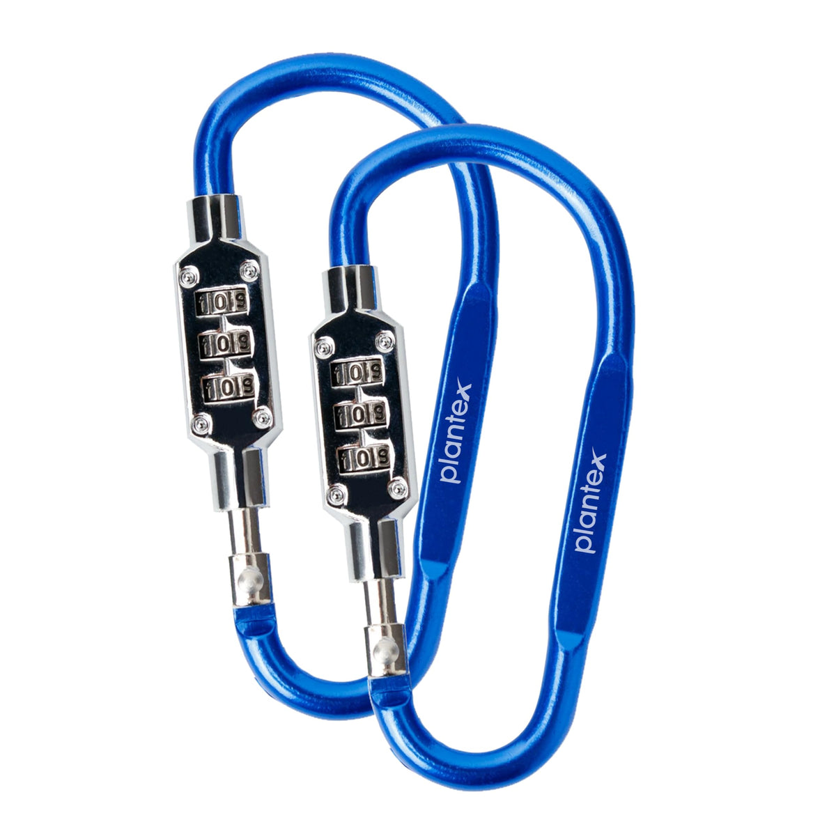 Plantex 3-Digit Code Combination Lock/Number Lock/Portable Luggage Lock/Travel Lock for Briefcase/Laptop Bags - Pack of 2 (Blue) (Model APS-CH-22CBL)