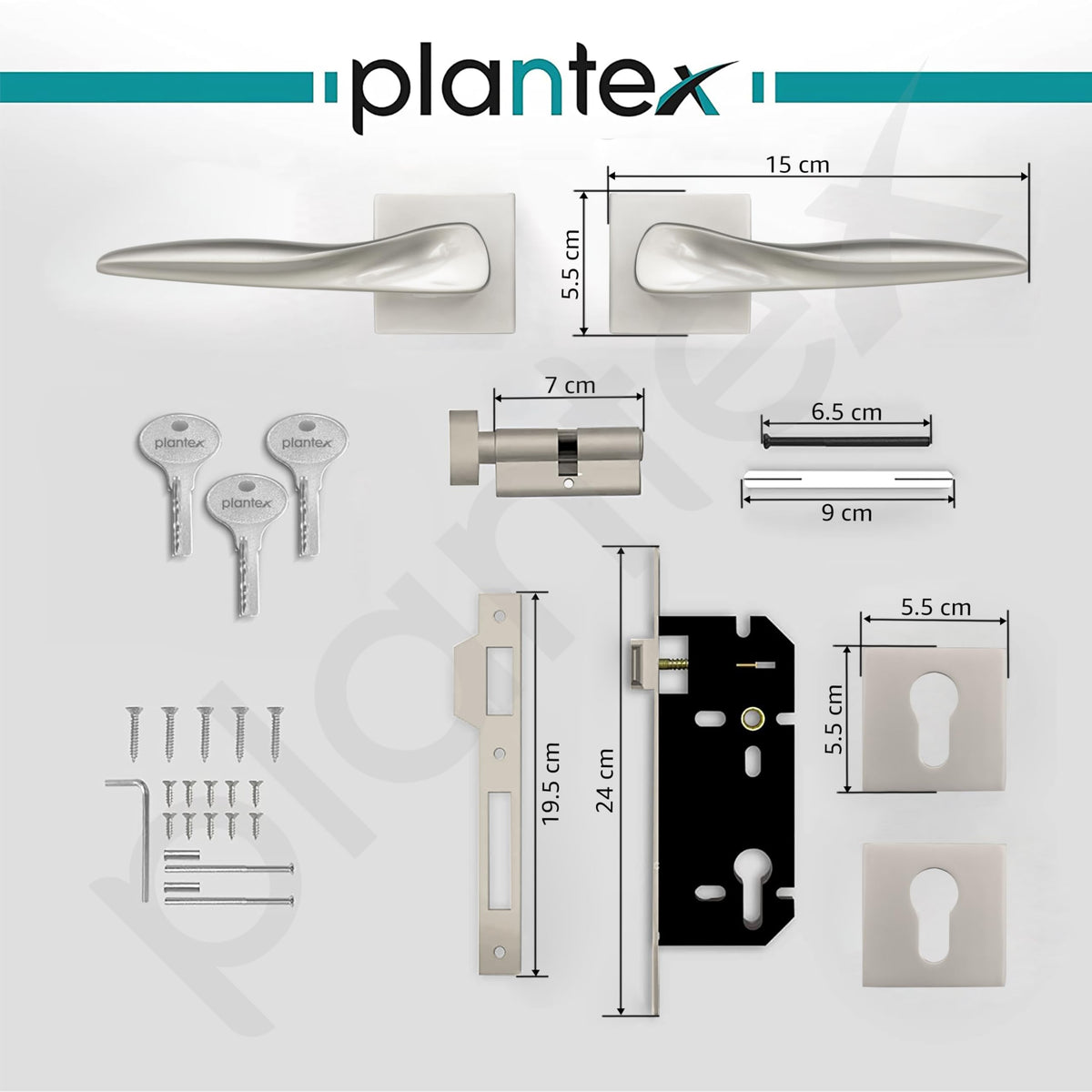 Plantex Premium Door Lock with 3 Years of Warranty/Main Door Lock Set for Home/Mortise Lock for Door (PT-002- Satin)-4