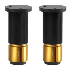 Plantex 4 Inch Sofa Leg for Bed Furniture/Aluminium Sofa Leg for Table/Support Legs/Furniture Leg - Pair of 1 (2 Piece) (DTS-77, Black & Gold)-1