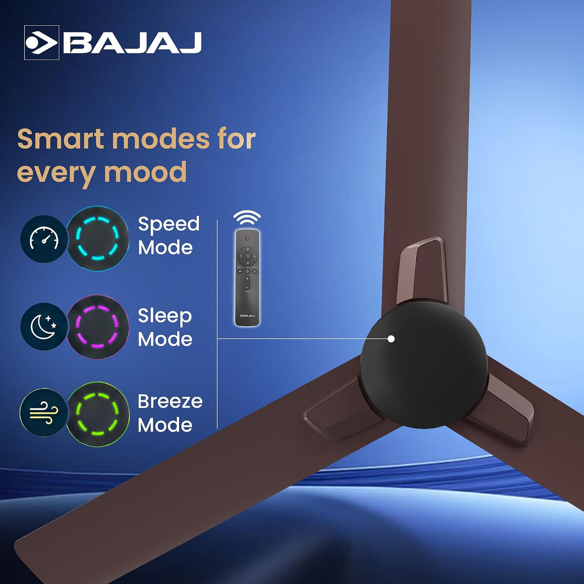 Bajaj Voittaa BLDC 1200 mm Ceiling Fan | 5 Star (Chocolate Brown)-6