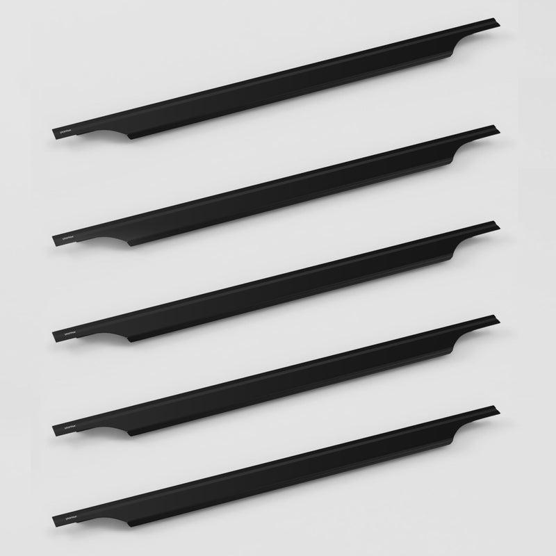 Plantex Profile Handle for Kitchen Cabinet/26 Inch Aluminium Drawer Profile Handle/Wardrobe Pull Handle for Home/Office/Hotel - Pack of 5 (Black) (Model APS-PF-1003)-1