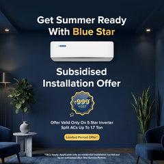 Blue Star 1 Ton 5 Star,New Star rated,Smart Inverter Split AC (Copper, Convertible 5 in 1 Cooling, DigiQ Hepta Sensor, Blue Fins, Self Diagnosis, IA512ZXUS, White)