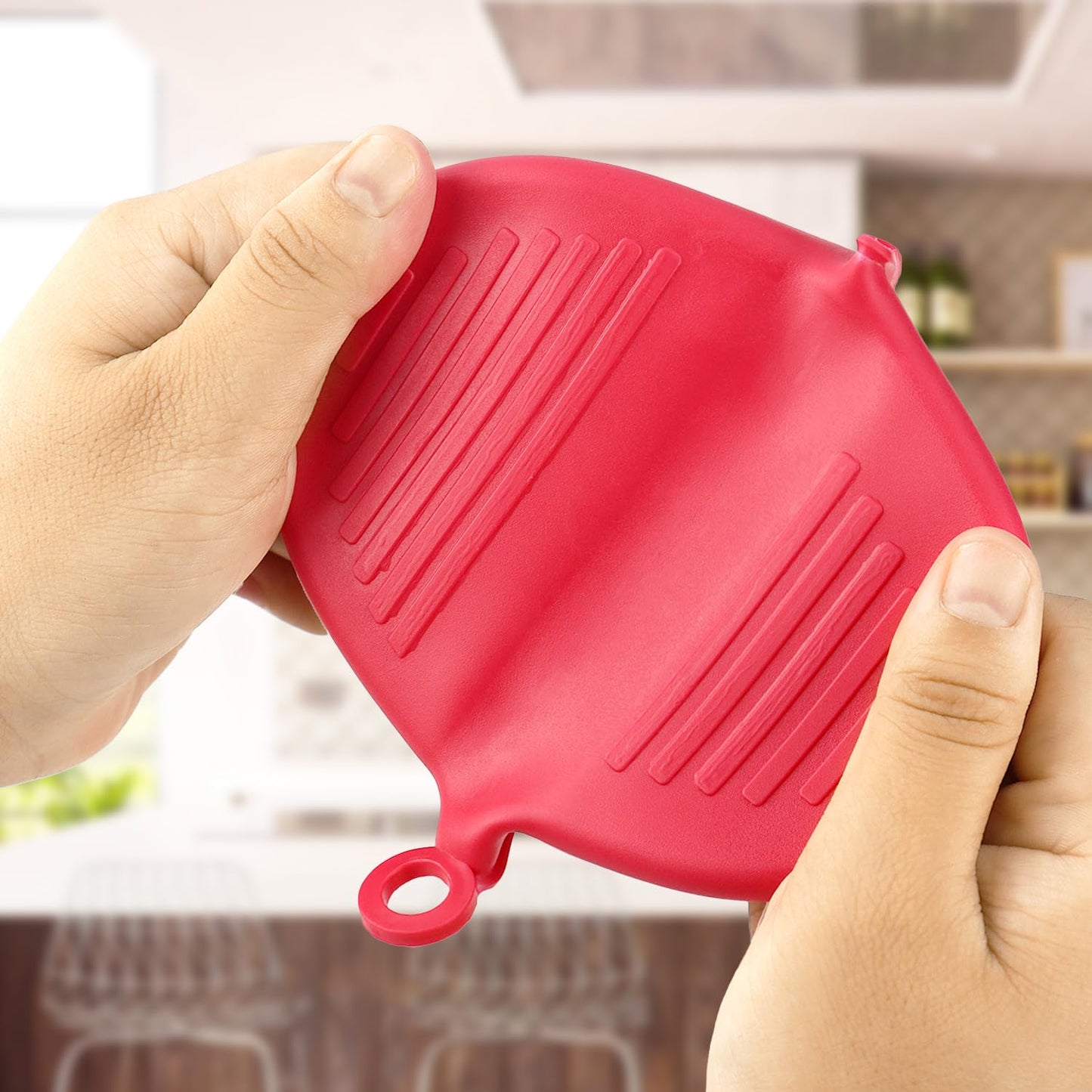 2 Pairs Mini Oven Gloves, Silicone Oven Mitts Heat Resistant, Silicone Potholders Cooking Pinch for Kitchen Cooking & Baking (Red and Blue)