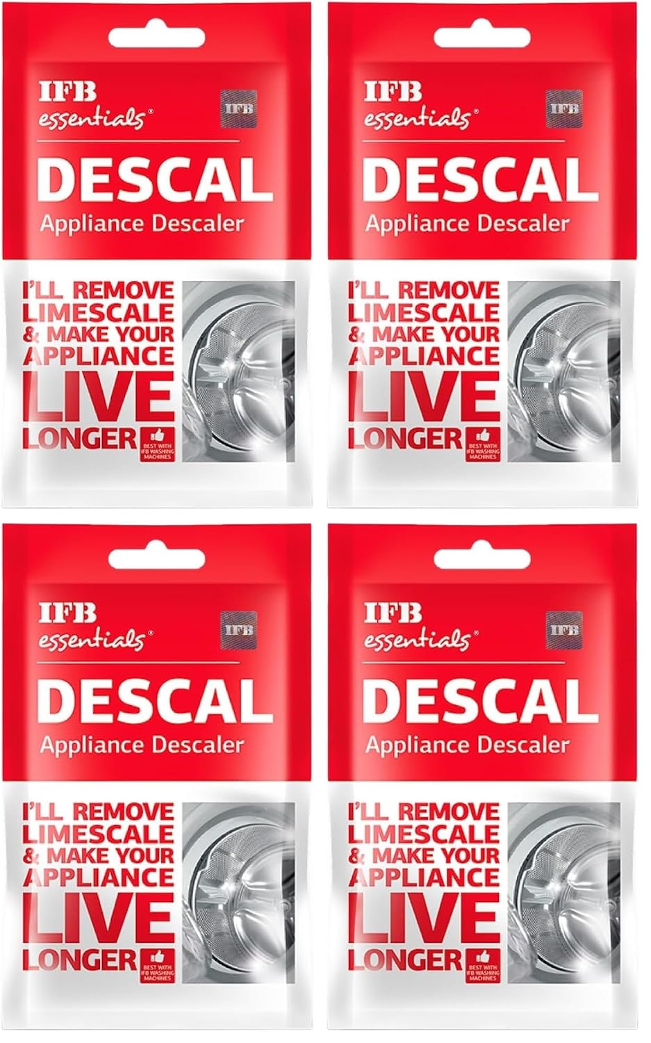 IFB Descale Powder For Washing Machine Drum Cleaner & Tub Cleaner, Washing Machine Cleaner Powder for all Front & Top Lo