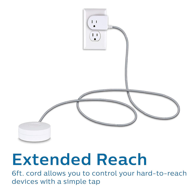 Philips SPS1611WA/37 Ground Plug with Braided Cord 6ft Power Cord On/Off Switch for Table or Wall Mount