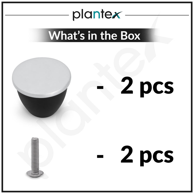 Plantex Heavy Duty Knob for Drawer/Cabinet/Pull and Push for Drawer Home/Office Pack of 2 (Black Nickel Matt)-5