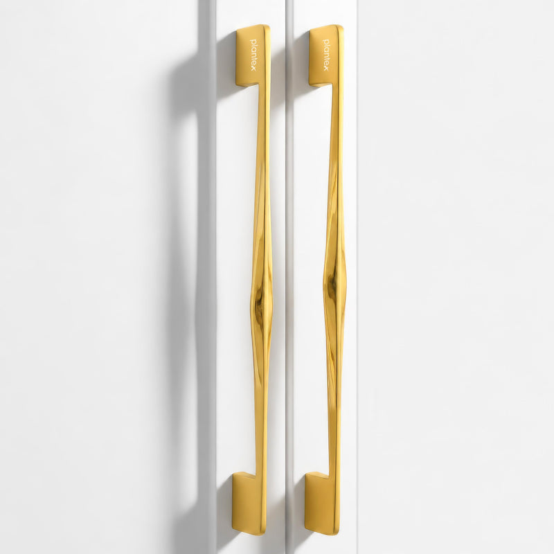 Plantex Cabinet Handle/288mm Handle for Wardrobe/Kitchen Handle/Pull-Push Handle for Home/Office - Pack of 2 (Gold) (Model APS-PH-104)-1