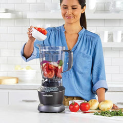 Nutribullet 1200W Combo Blender, USA #1 Mixer, Grinder, Smoothie Maker, Food Processor, "The Original Nutribullet", 3 Unbreakable Jars, 1.8L Extra Large Pitcher & Tamper, 2yrs warranty (Dark Grey)