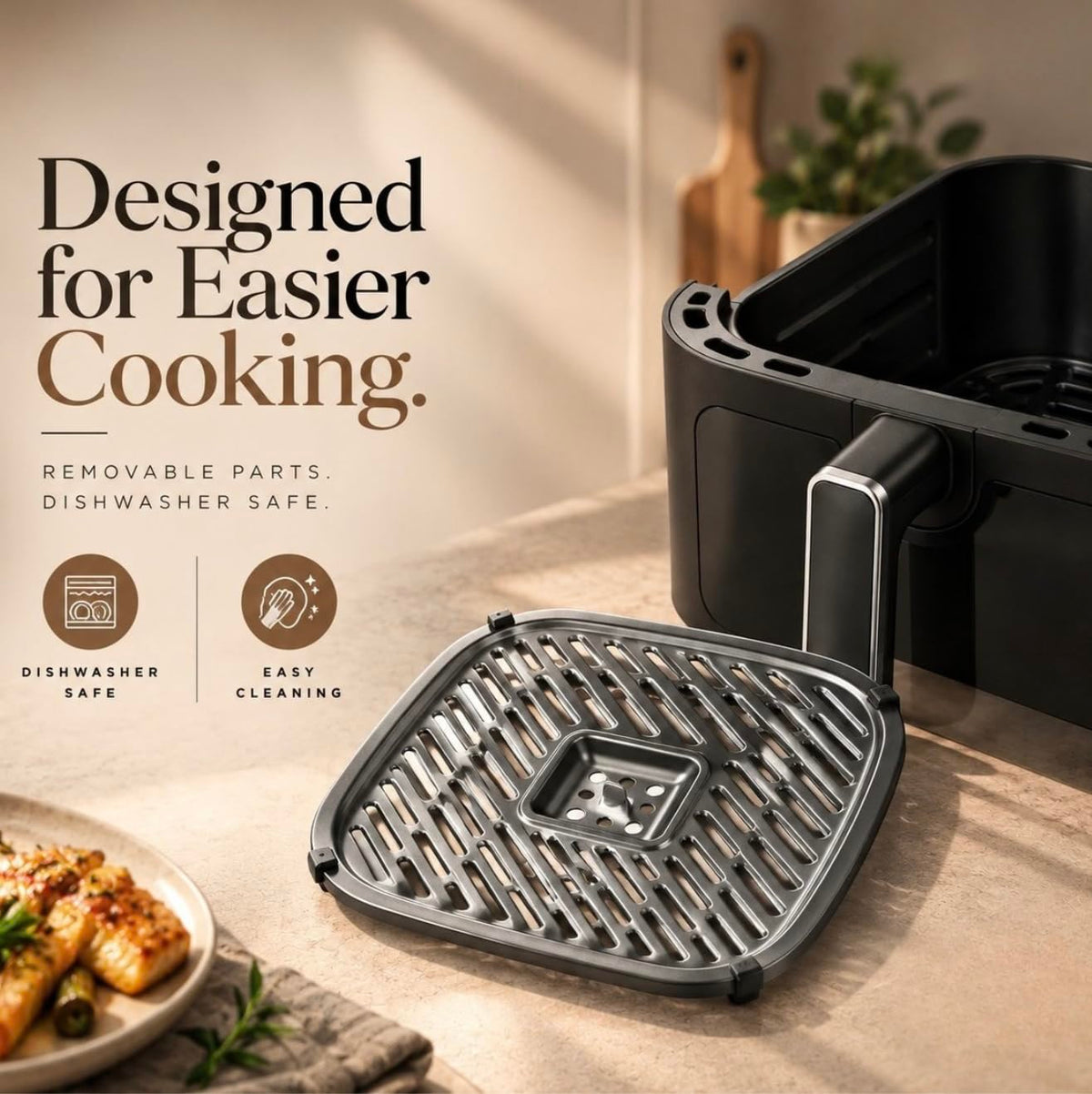 Faber 8.0L 1700W Digital Air Fryer | Fry, Bake, Roast | 85% Less Oil,360 hot air circulation | 10-Preset Menu, Touch Con