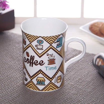 Clay Craft Fine Ceramic Milk Mug Single Piece 350 ml - Gifts for Brother, Sister, Father,Mother, Realtives, Friends, Girlfriend, Boyfriend, Boss, Colleagues on Any Occassion (Birthday)