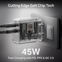 Philips DLP5321NW/94 Gen III Tech 45W Fast Charging Wall Charger (Alba White)