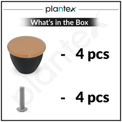 Plantex Knobs for Drawer/Drawer Knobs/Knobs for Cabinets/Pull-Push Knobs for Kitchen/Bedroom Drawer - Pack of 4 (Rose Gold & Black)-5
