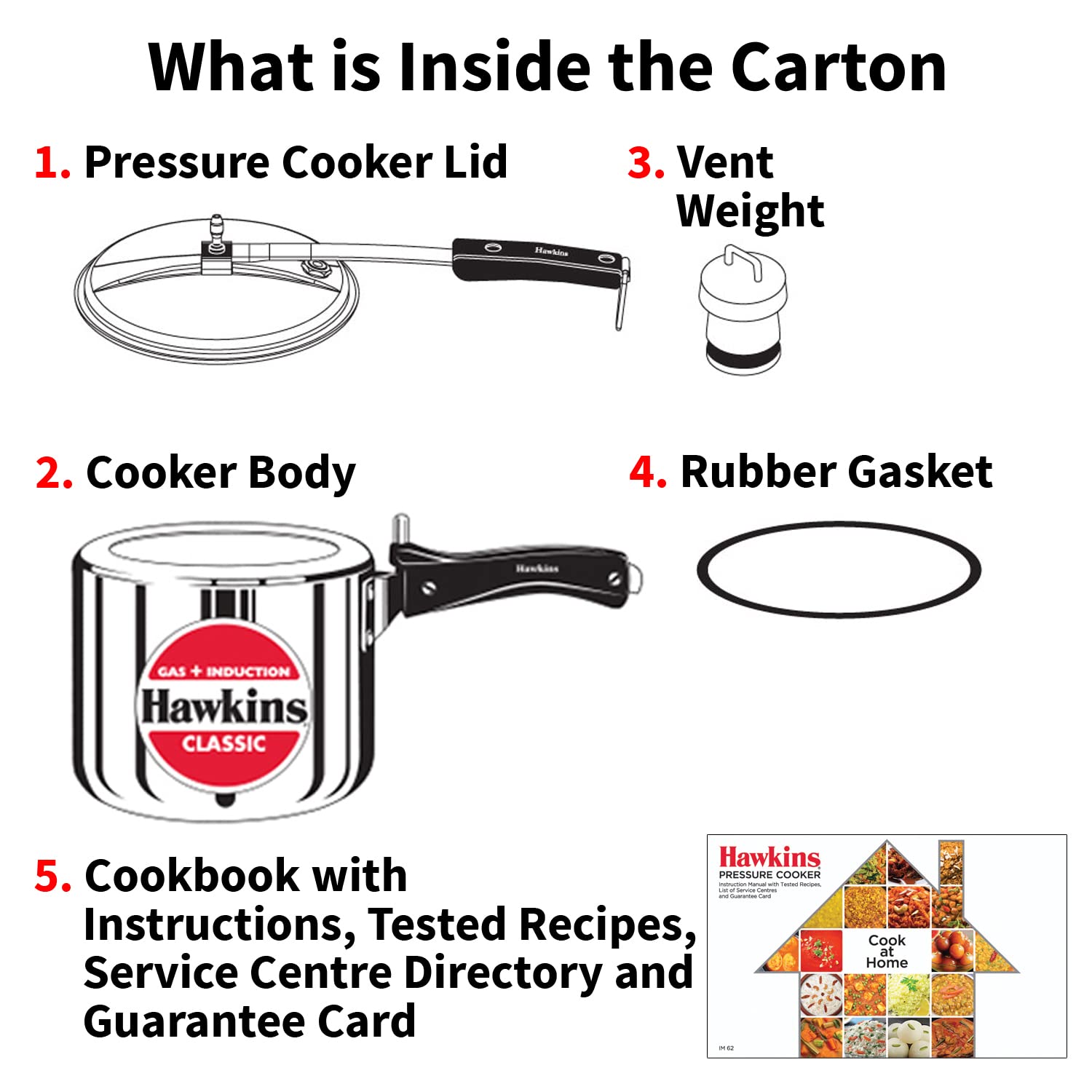 Hawkins Aluminium 3 Litre Classic Pressure Cooker,Induction Inner Lid Cooker,Tall Design Pan Cooker,(Icl3T)