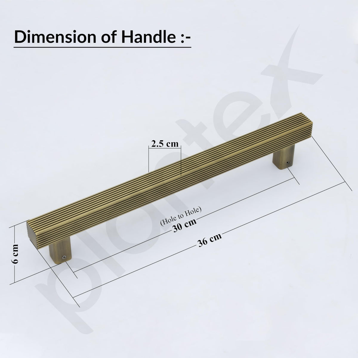 Plantex 14 Inch Main Door Handle/Pull-Push Handle for Door & Home Decor/3 Years Warranty Pack of 1 (236-Brass Antique Finish)-3