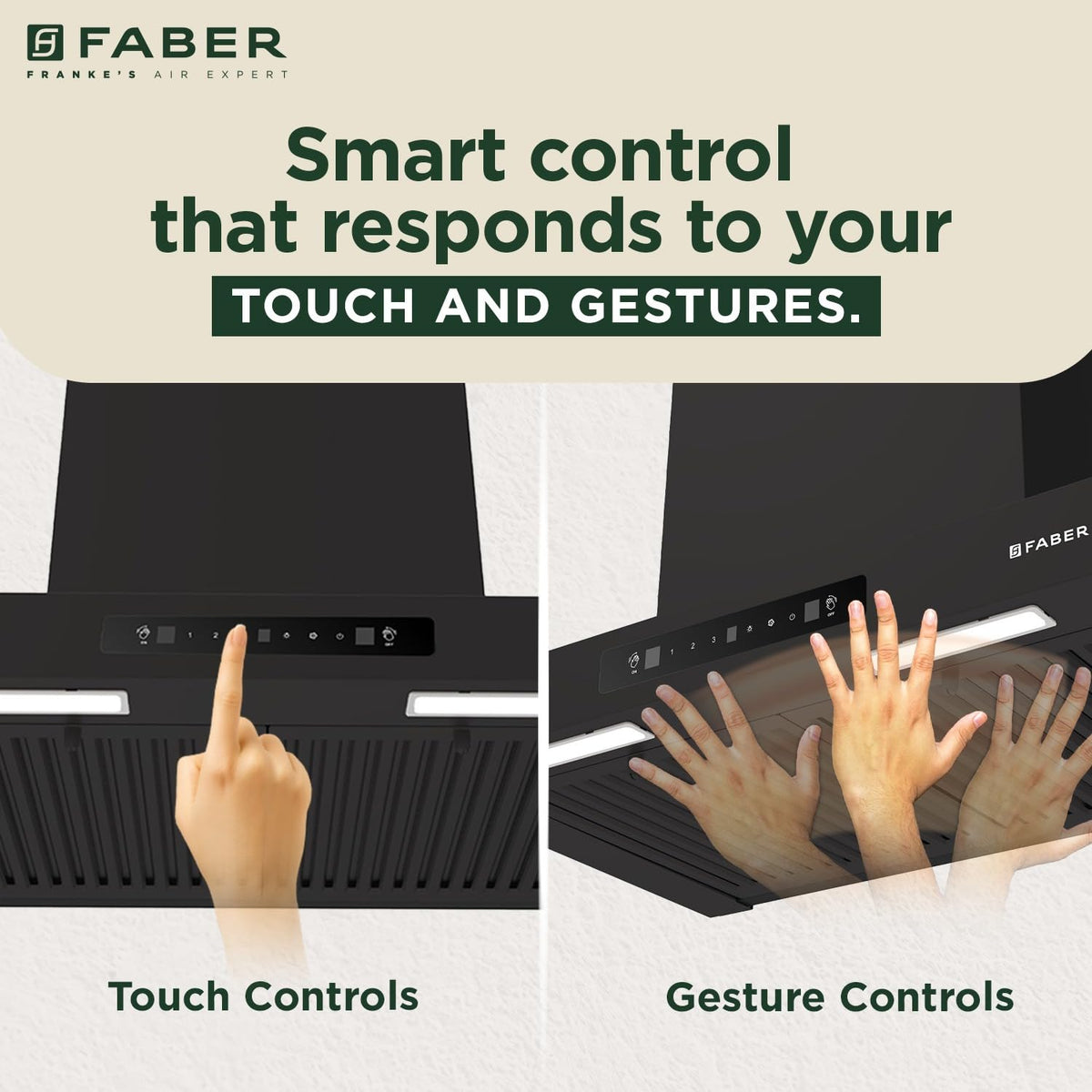 Faber 60 cm 1000 m³/hr T-Shape Kitchen Chimney | Baffle Filter | Touch Control || 12 Years warranty on Motor|| Motor- 25