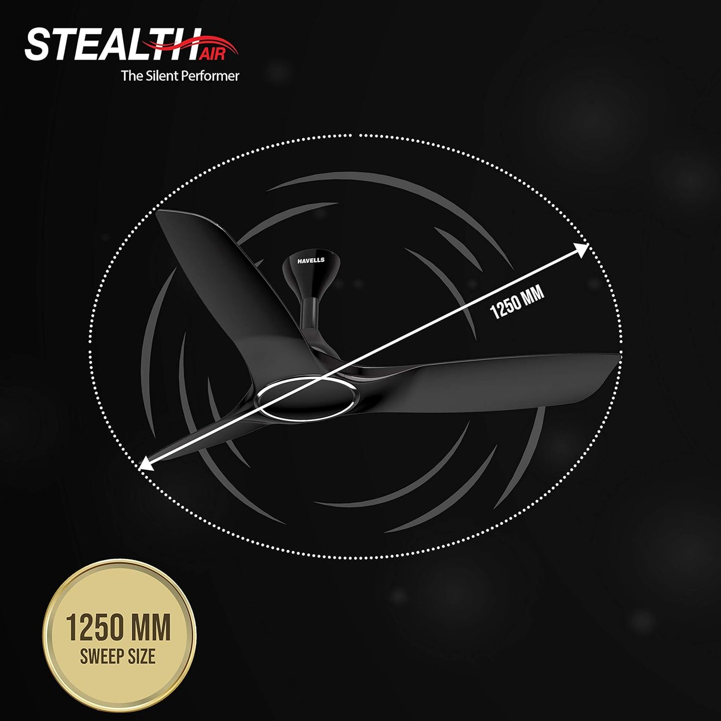 Havells Stealth Air Ceiling Fan (Metallic Black)