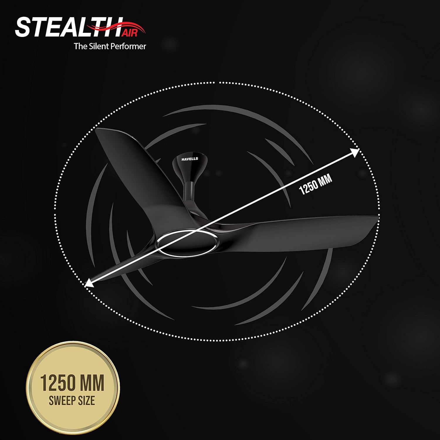 Havells Stealth Air Ceiling Fan (Metallic Black)