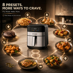 Faber 7L 1600W Digital Air Fryer | Fry, Bake, Roast, Toast, Defrost, Grill & Reheat | 85% Less Oil, 360° Air Cooking | 8