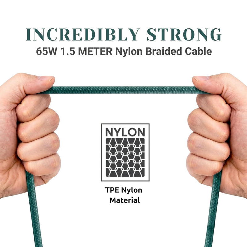 Philips DLC4150CT/94 65W Type-C to Type-C Fast Charging Cable (1.5m, Crystal Teal)