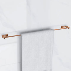 Plantex Smero Pure Brass Towel Hanger for Bathroom/Towel Stand/Single Towel Rod/Bathroom Accessories - Smart (24 Inch-PVD Rose Gold)-1