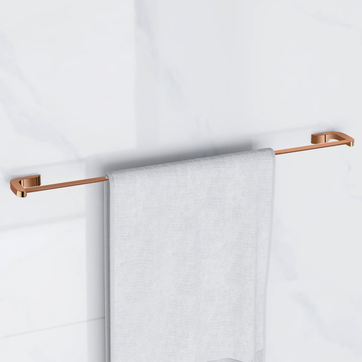 Plantex Smero Pure Brass Towel Hanger for Bathroom/Towel Stand/Single Towel Rod/Bathroom Accessories - Smart (24 Inch-PVD Rose Gold)