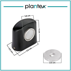 Plantex Magnet Door Stopper Foor Home/Door Holder for Main Door/Magnet Door Catcher/Magnet Stopper for Home/Stops for Door - Set of 2 (193-Black)-3