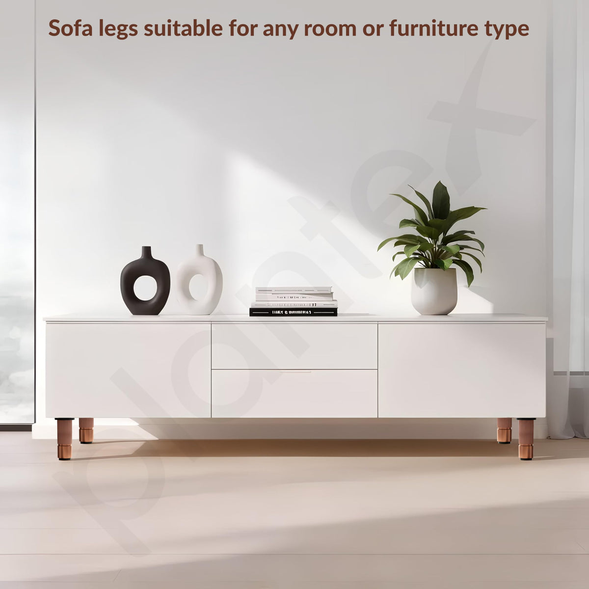 Plantex 4 Inch Sofa Leg for Bed Furniture/Aluminium Sofa Leg for Table/Support Legs/Furniture Leg - Pair of 2 (4 Piece) (DTS-77,Rose Gold)-6