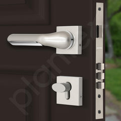 Plantex Triple Security Door Lock for Home/Main Door Lock Set with 3 Years of Warranty/Mortise Lock for Door with Brass Lock Body & Cylinder (7121, Satin White & Chrome)-6