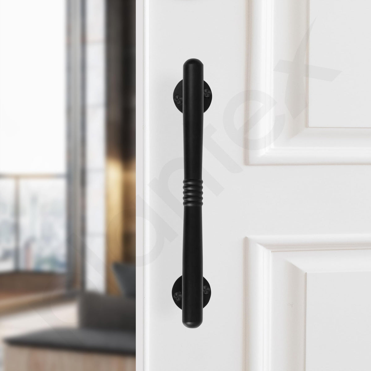 Plantex 8 Inch Pull-Push Door Handle/Stainless Steel Main Door Handle/3 Years Warranty Pack of 2 (S-142, Black)-6